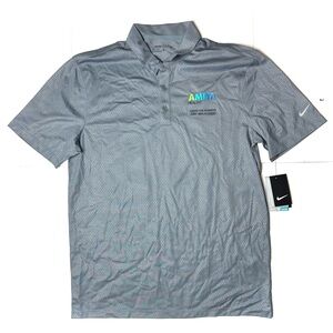 NIKE GOLF Mens Medium Gray DRI-FIT Stay Cool Performance Polo Shirt Short Sleeve